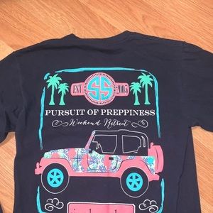 Girls simply southern navy blue LS Jeep top